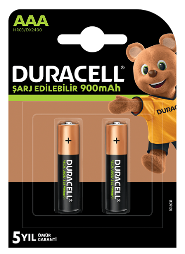 DURACELL 900MA İNCE ŞARJLI PİL 2Lİ BLİSTER resmi