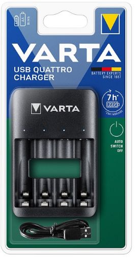 VARTA QUATTRO ŞARJ CİHAZI USB(PİLSİZ) 57652101401 resmi