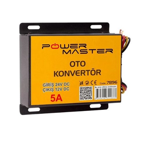 POWERMASTER 7896 24-12V 5A OTO KONVERTÖR resmi