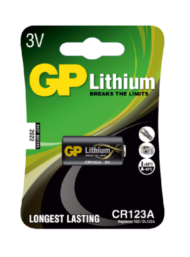 GP CR123A LİTHİUM 3V PİL resmi