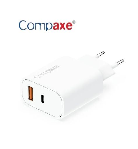  COMPAXE USB-A USB-C 20W ŞARJ ADAPTÖRÜ CTA-200CA resmi