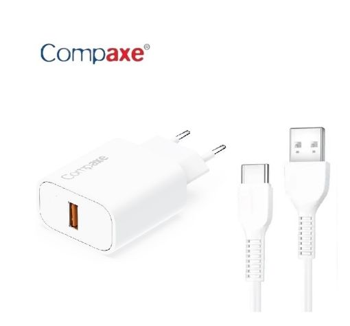 COMPAXE 12W 3A TYPE-C KABLOLU ADAPTÖR CTA-524UTB resmi