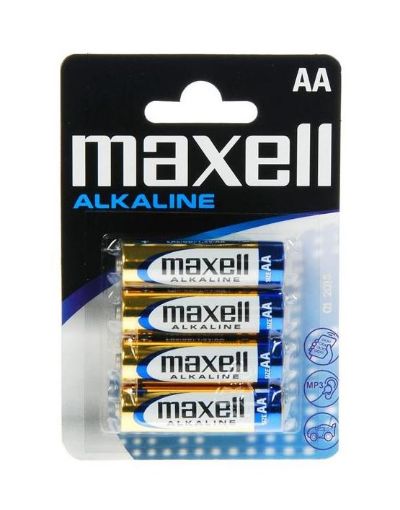 MAXELL AA 4LÜ ALKALİN KALEM  PİL resmi