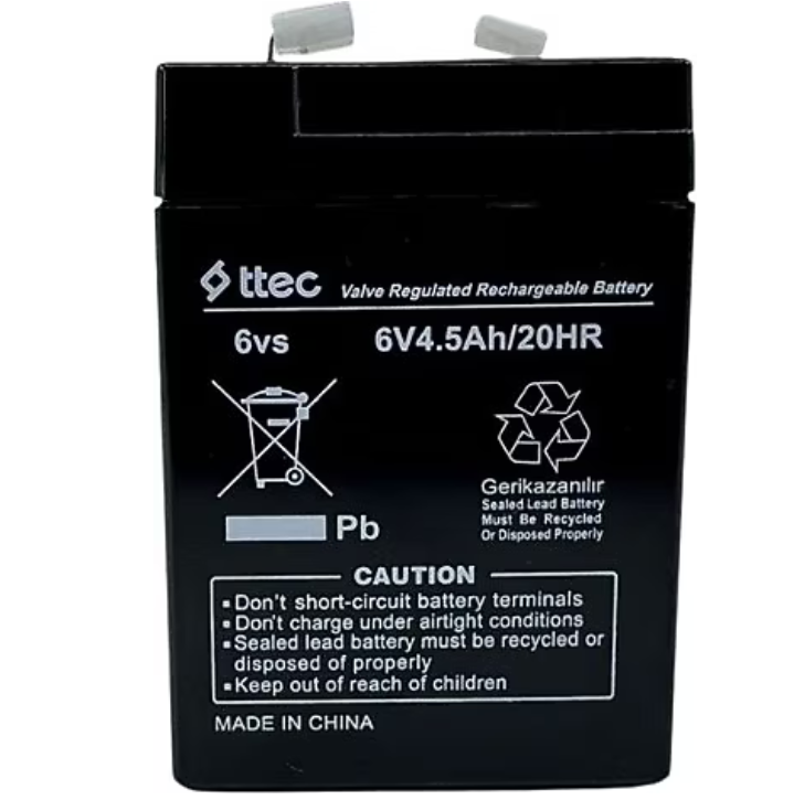 TTEC 6V 4.5Ah Bakımsız Kuru Akü